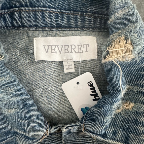 Distressed Sleeveless Denim Midi Dress - Picture 4 of 4